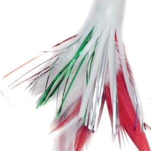 H2OPRO MINI TURBO TINSEL FEATHER MT 12,5 RED WHITE