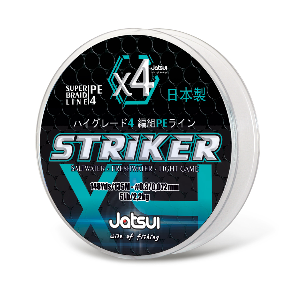 D3700421 JATSUI BRAID STRIKER PE4 MT.135 COL.FLUORO BLUE PE 0,4