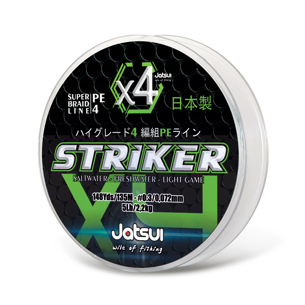 D3700427 JATSUI BRAID STRIKER PE4 MT.135 COL.APPLE GREEN PE 0,3