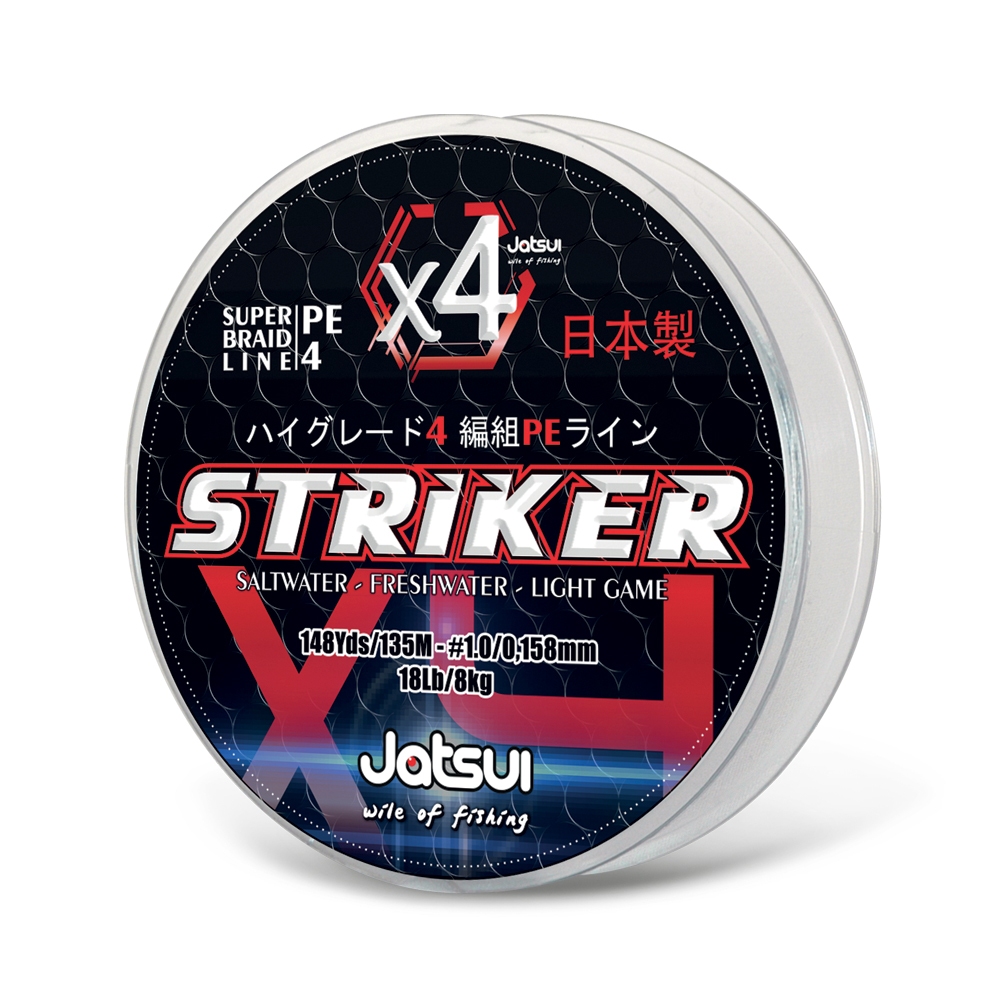 D3700477 JATSUI BRAID STRIKER PE4 MT.300 COL.GREY 0,8