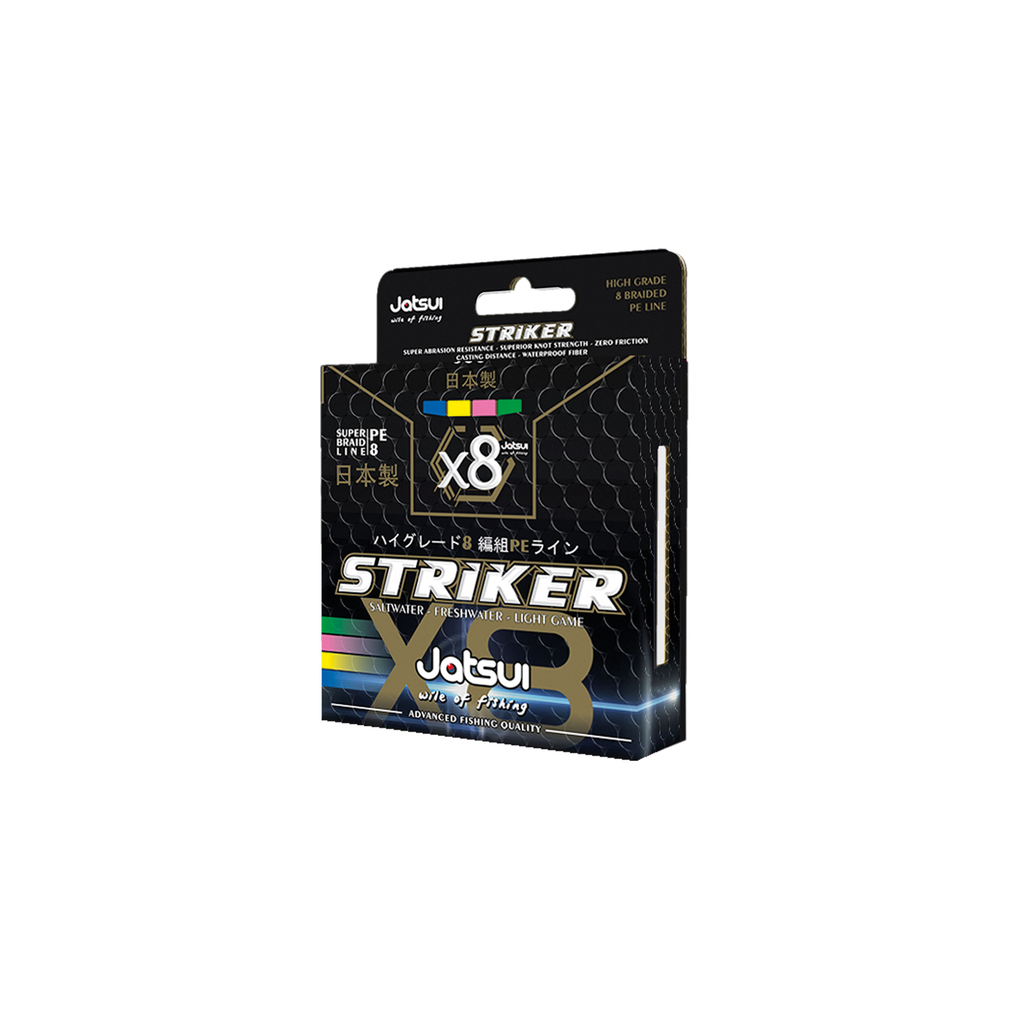 D3700561 JATSUI BRAID STRIKER X8 500MT MULTI 4X10 25LB PE1.5